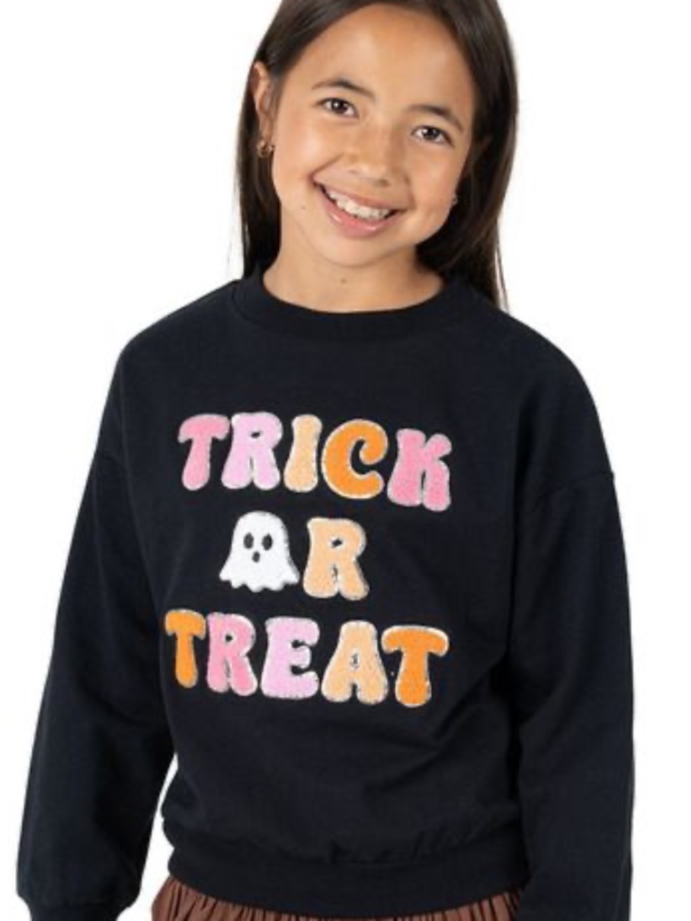 Tween Diva Big Girls' Trick Or Treat Sweatshirt 2 pcs set- size 12 - NWT